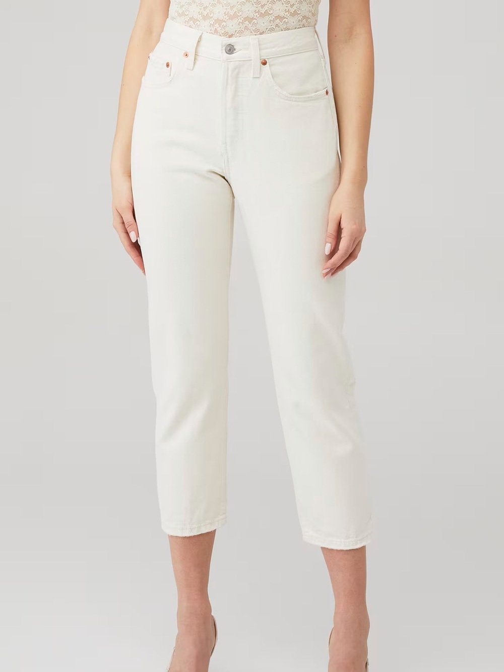 Levi’s 501 Crop - Ecru Jeans